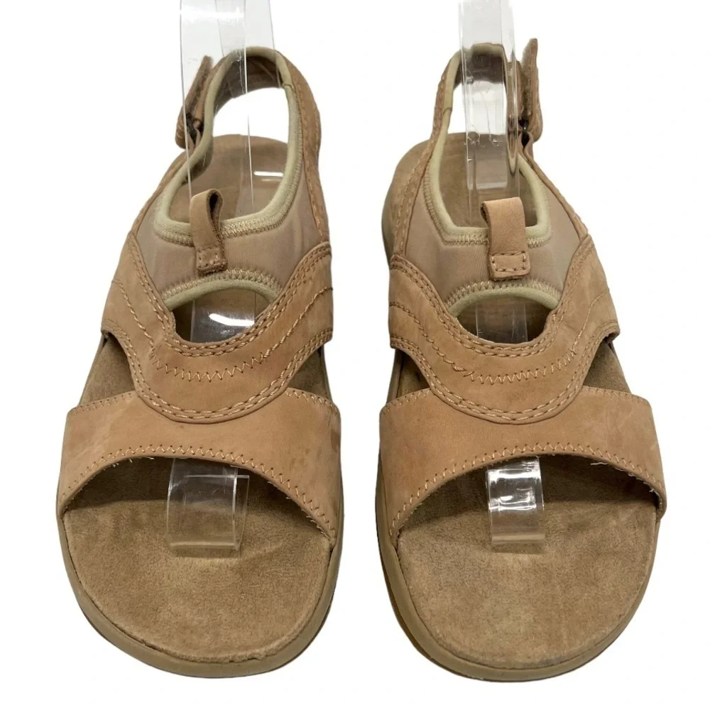Easy Spirit Evio Tan Suede Casual Comfort Sandals Women’s 7.5 - Picture 3 of 12